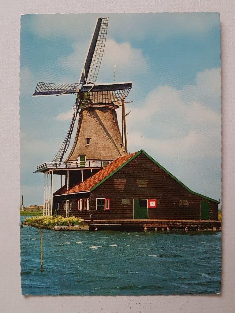 Ansichtkaart Zaandam Achtkantige Verfmolen Molen Windmolen, Ophalen of Verzenden, 1960 tot 1980, Ongelopen, Noord-Holland