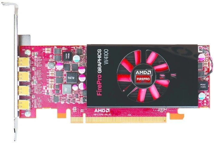 AMD FirePro W4100 2GB GDDR5 4X Mini DisplayPorts [K462] 12-6, AMD, DisplayPort, Ophalen of Verzenden, PCI-Express 5