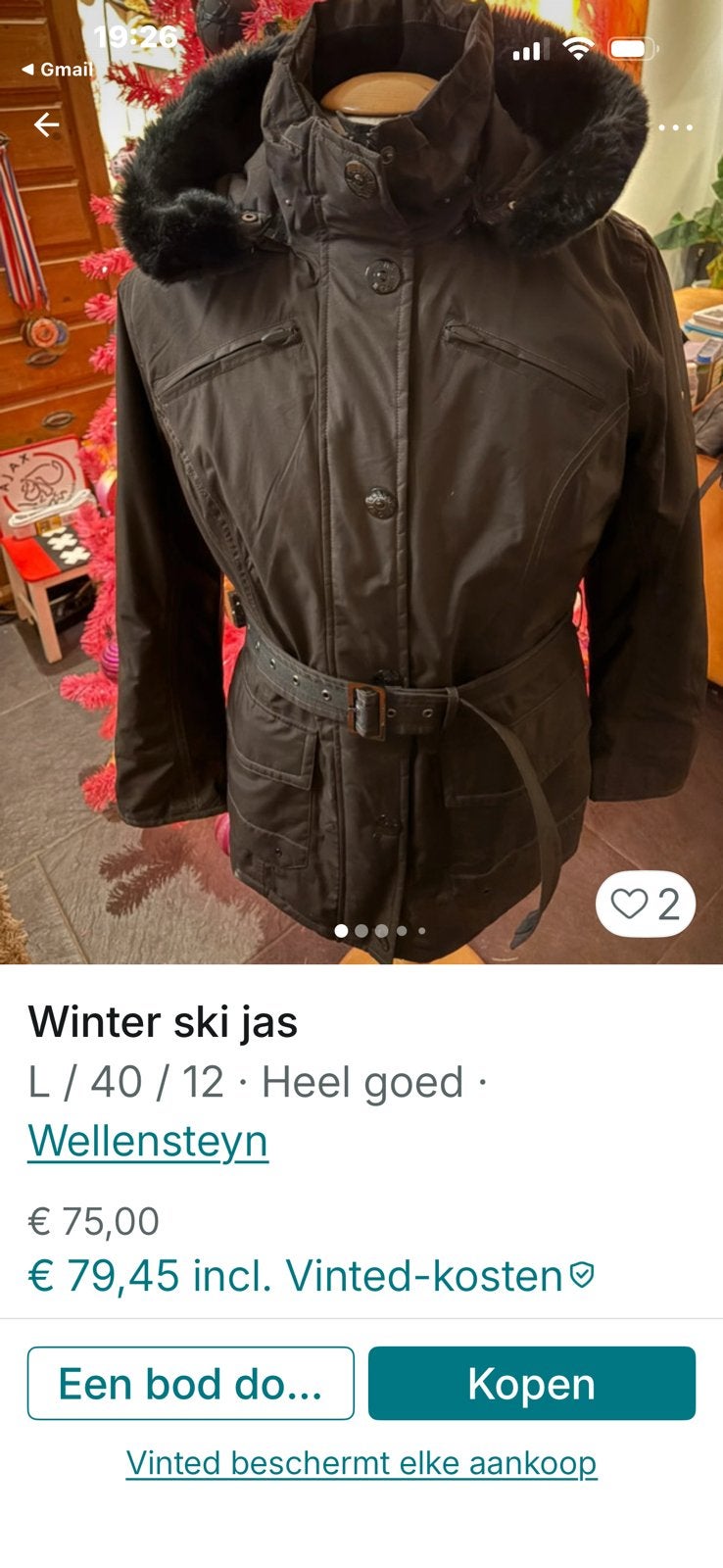 Wellensteyn winter/ ski jas, Ophalen of Verzenden, Zo goed als nieuw, Maat 38/40 (M), Bruin