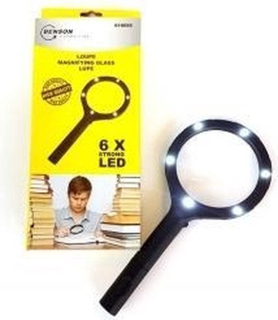 Benson Loep/loupe/vergrootglas - 6x LED verlichting, Ophalen, Vergrootglas of Loep