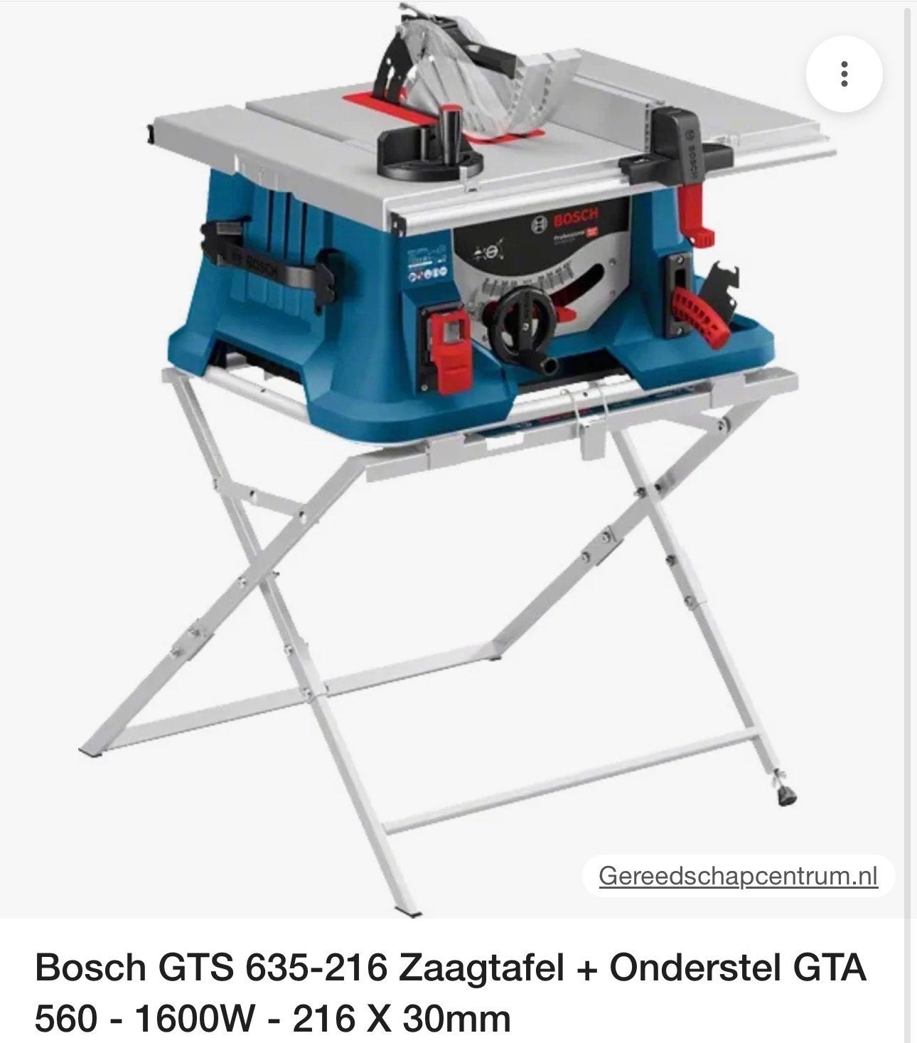 Bosch GTS 635-216 Zaagtafel + Onderstel GTA 560, Doe-het-zelf en Verbouw, Gereedschap | Zaagmachines, Ophalen, Gebruikt, Cirkelzaag