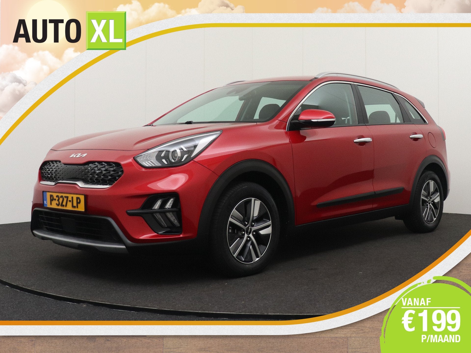 Kia Niro 1.6 Aut. GDi Hybrid DynamicLine Half-Leder Camera A, Auto's, Dealer onderhouden, Gebruikt, Leder en Stof, Origineel Nederlands