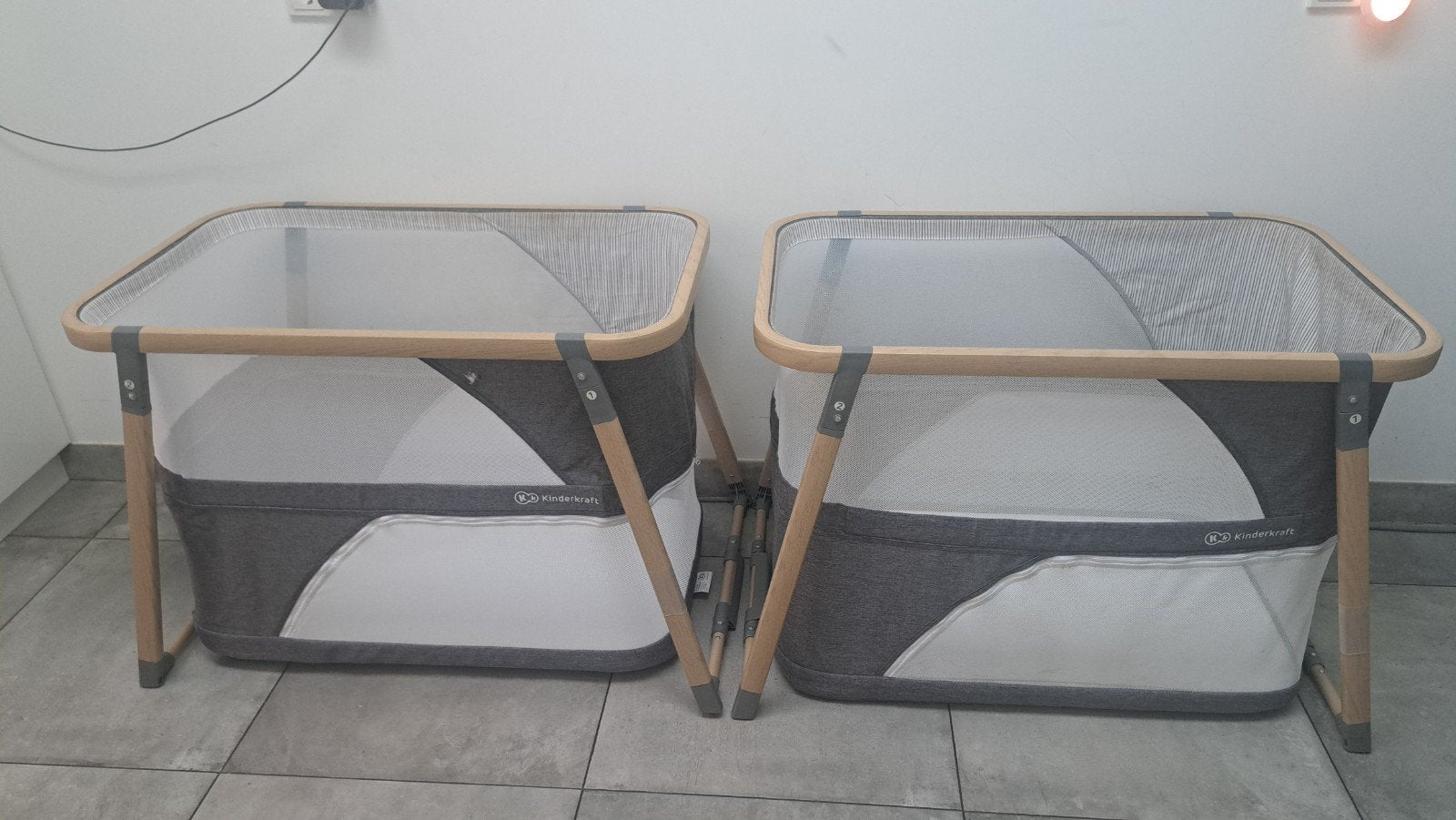 Kinderkraft SOFI 4-in-1 Reiswieg/Reisbedje - Grijs, Ophalen, Gebruikt, Reisbedje