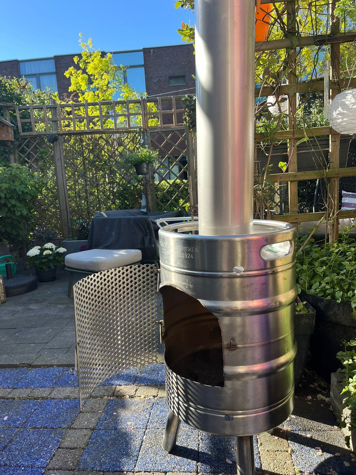 Tuinkachel Bierfust fustkachel tuinhaard terrashaard, Ophalen of Verzenden, Nieuw