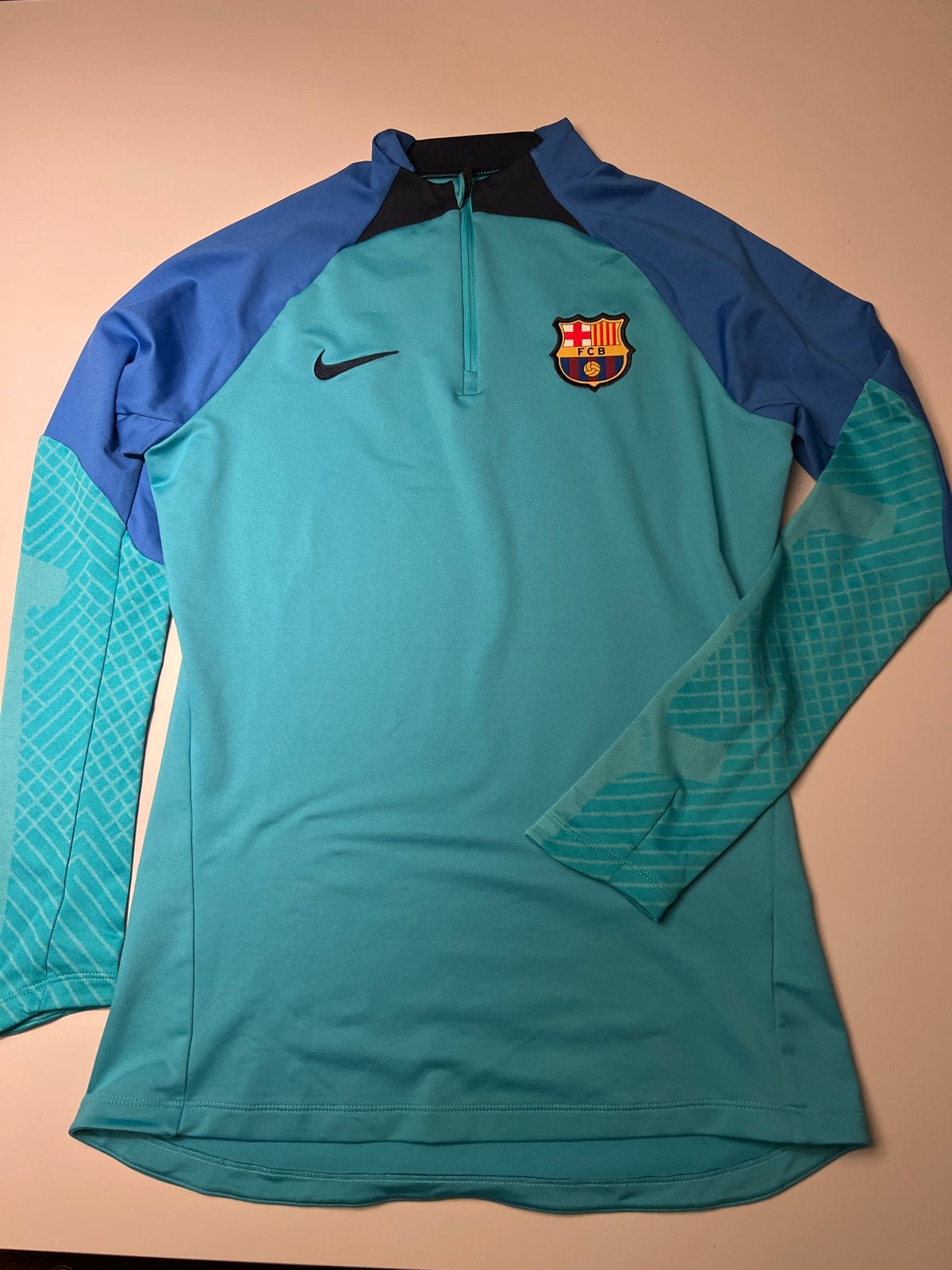 Nike FC Barcelona trainingstrui - Zo goed als nieuw, Blauw, Ophalen of Verzenden, Zo goed als nieuw, Voetbal