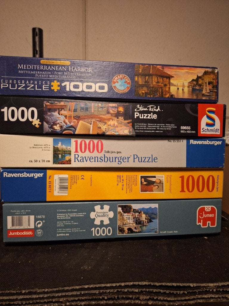 31 legpuzzels, Ophalen, 500 t/m 1500 stukjes, Zo goed als nieuw, Legpuzzel