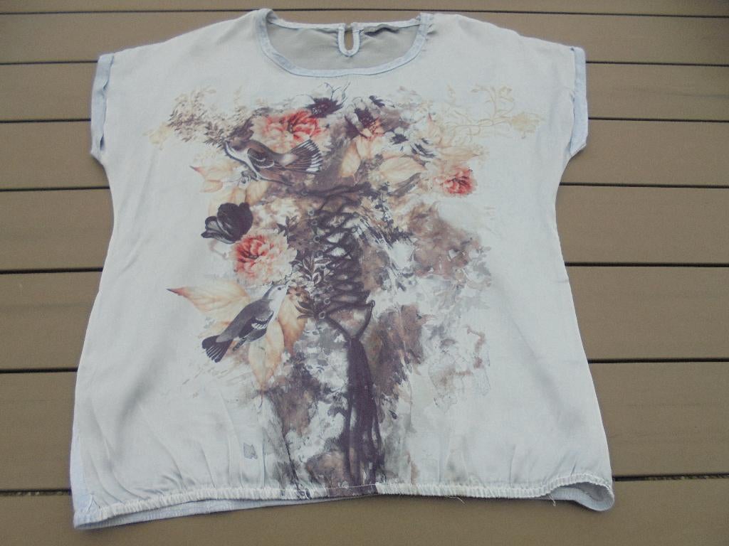 Grijs bont shirt GEISHA, Geisha, Maat 42/44 (L), Ophalen of Verzenden, Zo goed als nieuw