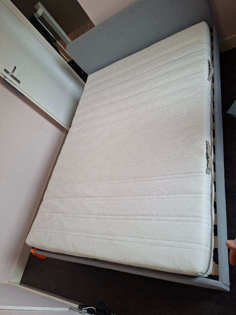 Ikea tweepersoonsbed / double bed, Ophalen, Gebruikt, Tweepersoons, Metaal