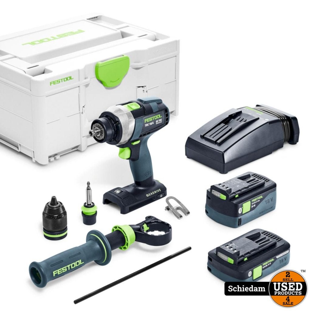 Festool TDC 18/4 5,0/4,0 I-Plus AccuSchroefboormachine|NIEUW, Doe-het-zelf en Verbouw, Festool, Gebruikt, Support@festool.com