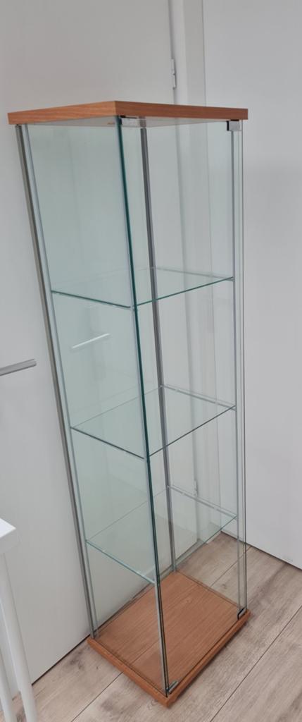 Ikea Detolf vitrinekast, Ophalen, Minder dan 50 cm, Met deur(en), Glas