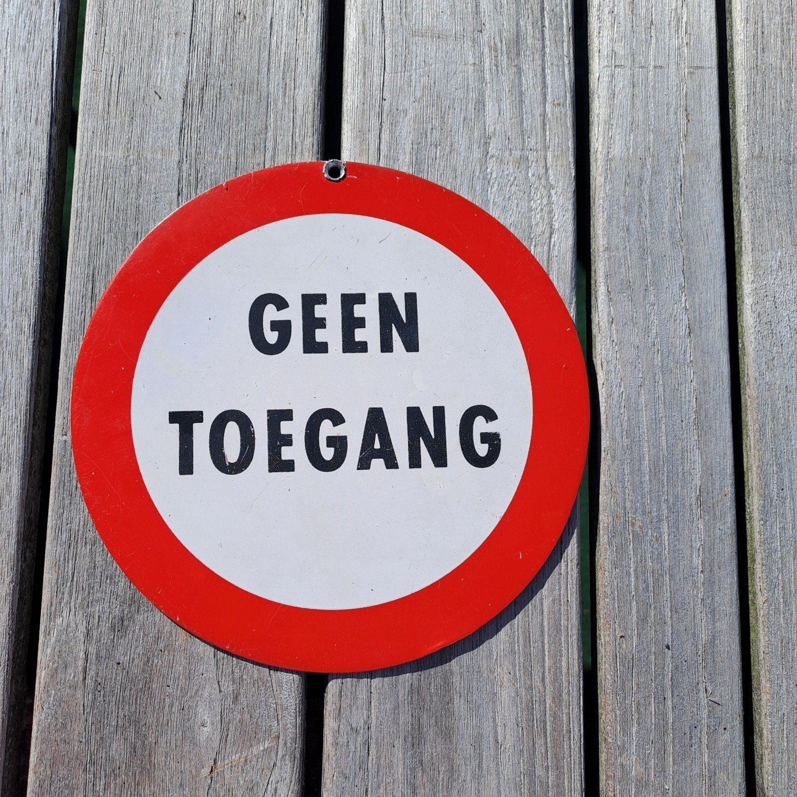 Geen toegang bord, Ophalen of Verzenden, Zo goed als nieuw, Reclamebord