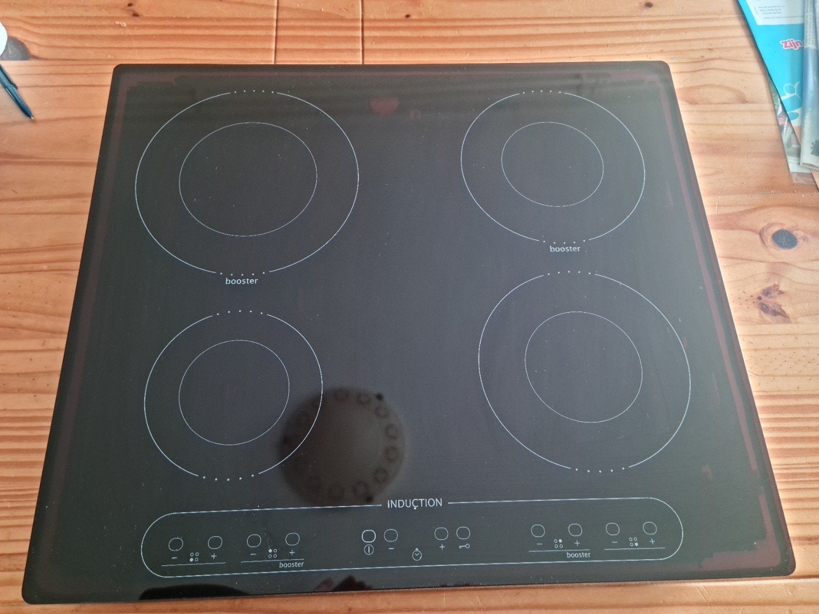 Nieuwe inductie kookplaat, Witgoed en Apparatuur, Ophalen, 4 kookzones, Zo goed als nieuw, Inbouw