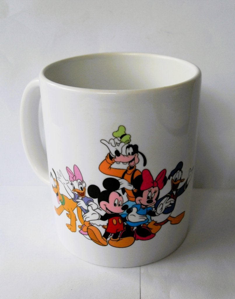 Disney Family Beker Mok Mickey Mouse Donald Duck Goofy Pluto, Verzamelen, Disney, Ophalen of Verzenden, Mickey Mouse, Zo goed als nieuw