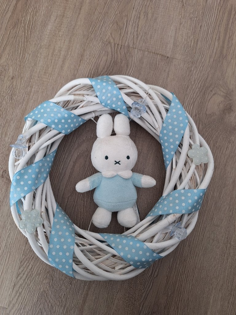 Geboortekrans jongen - blauw - Nijntje, Ophalen, Zo goed als nieuw
