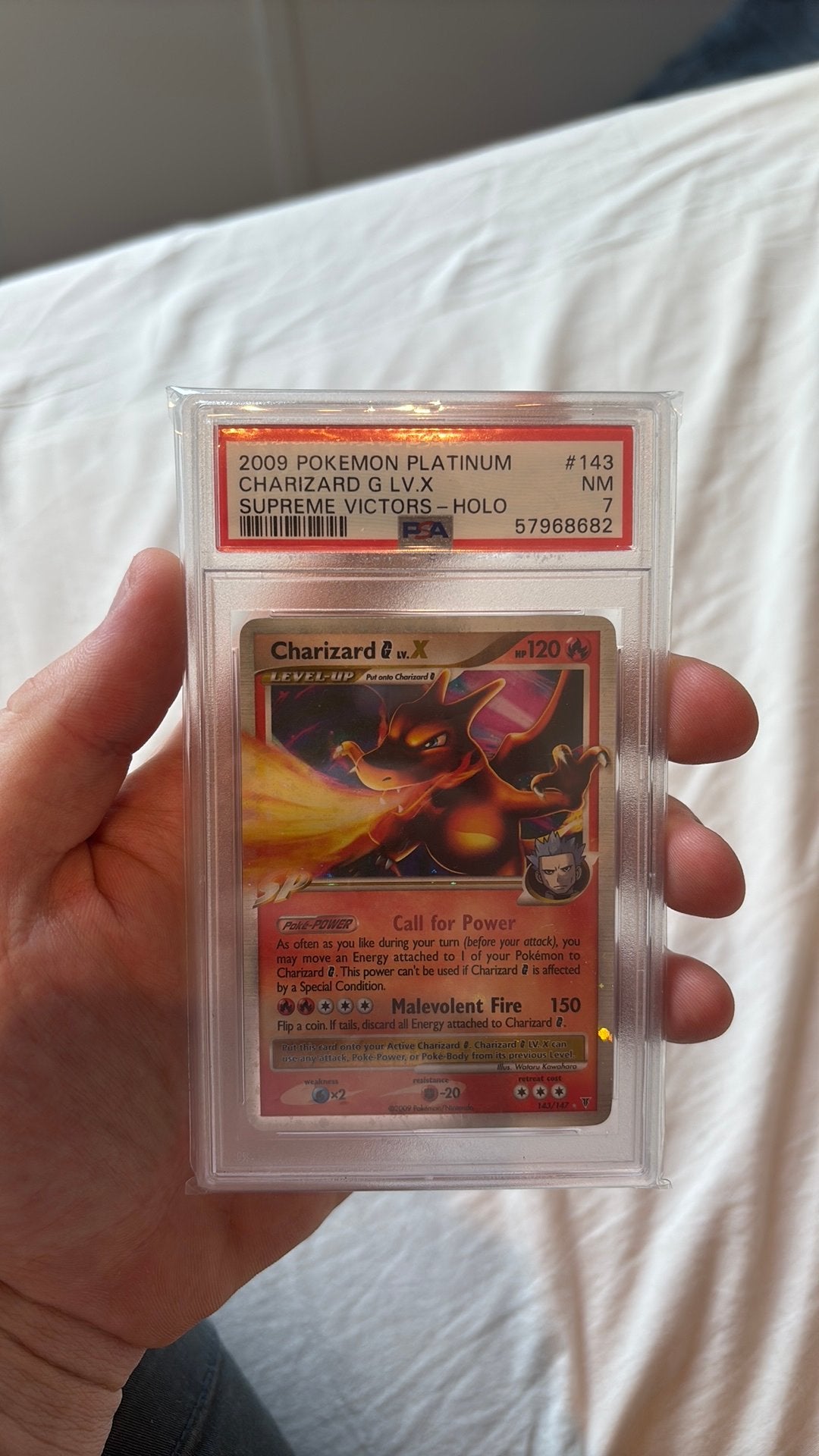 Charizard G Lv. X - 143/147 Supreme Victors - Pokemon  PSA 7, Ophalen, Zo goed als nieuw