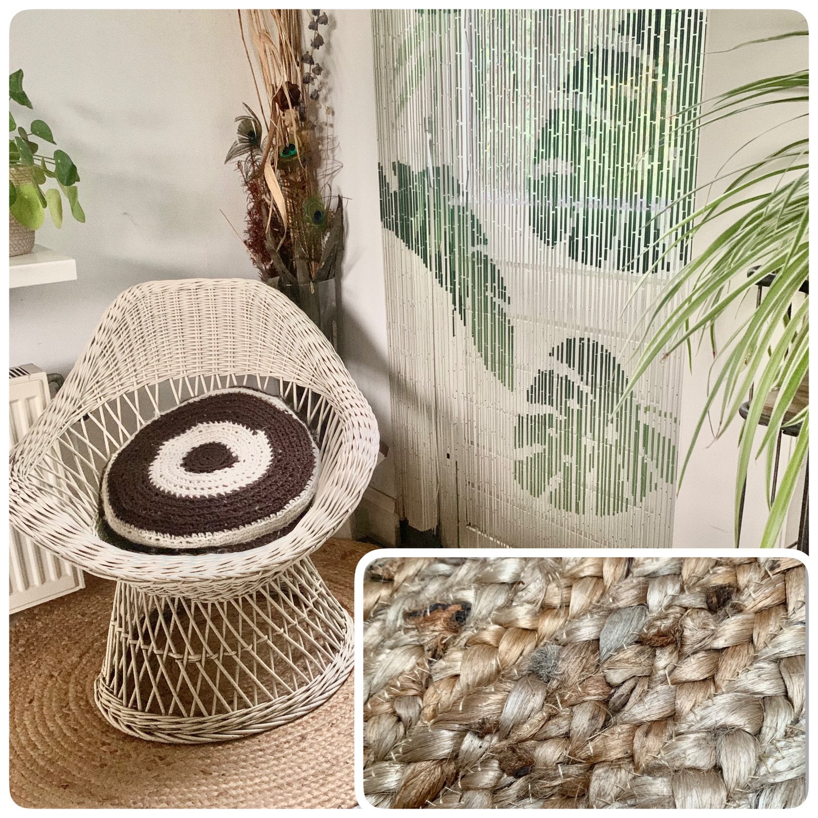 Sisal  de luxe - robuust melange vloerkleed- fotoshoot, Huis en Inrichting, Ophalen, 150 tot 200 cm, Rond, Zo goed als nieuw