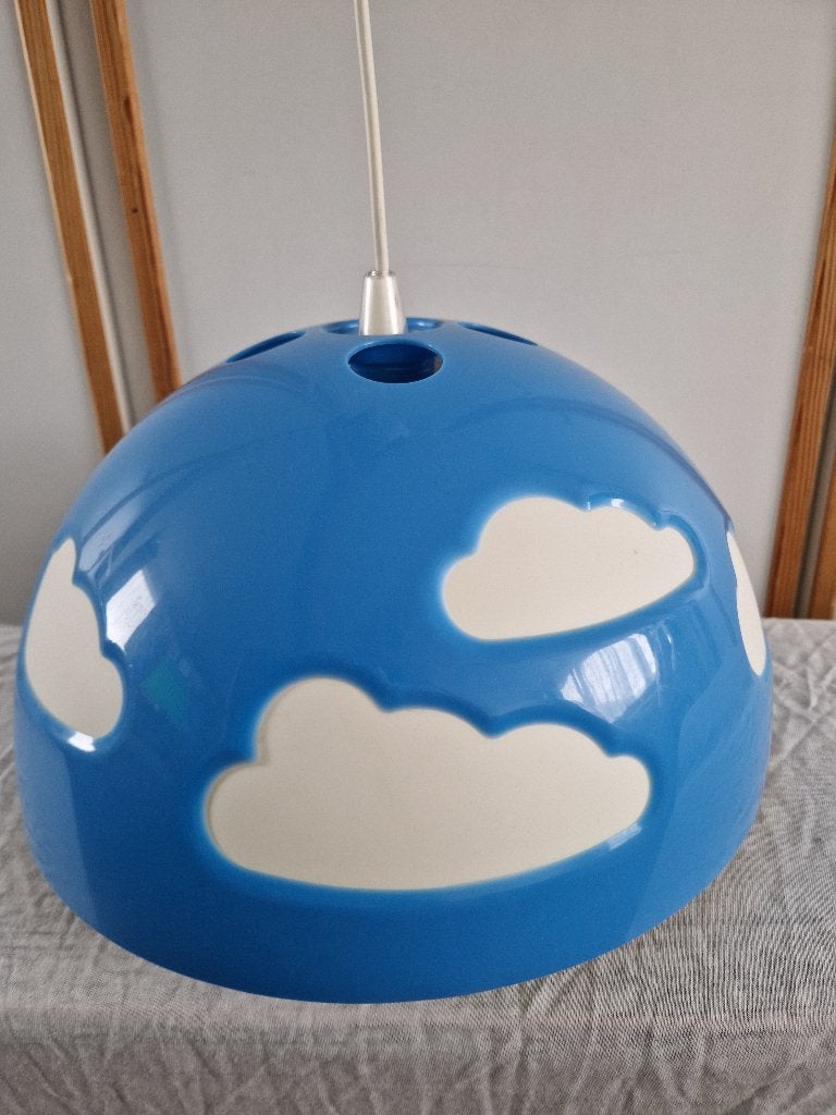 Vintage IKEA Skojig Hanglamp / Wolkenlamp, Ophalen, Gebruikt, Ophangbaar, Blauw