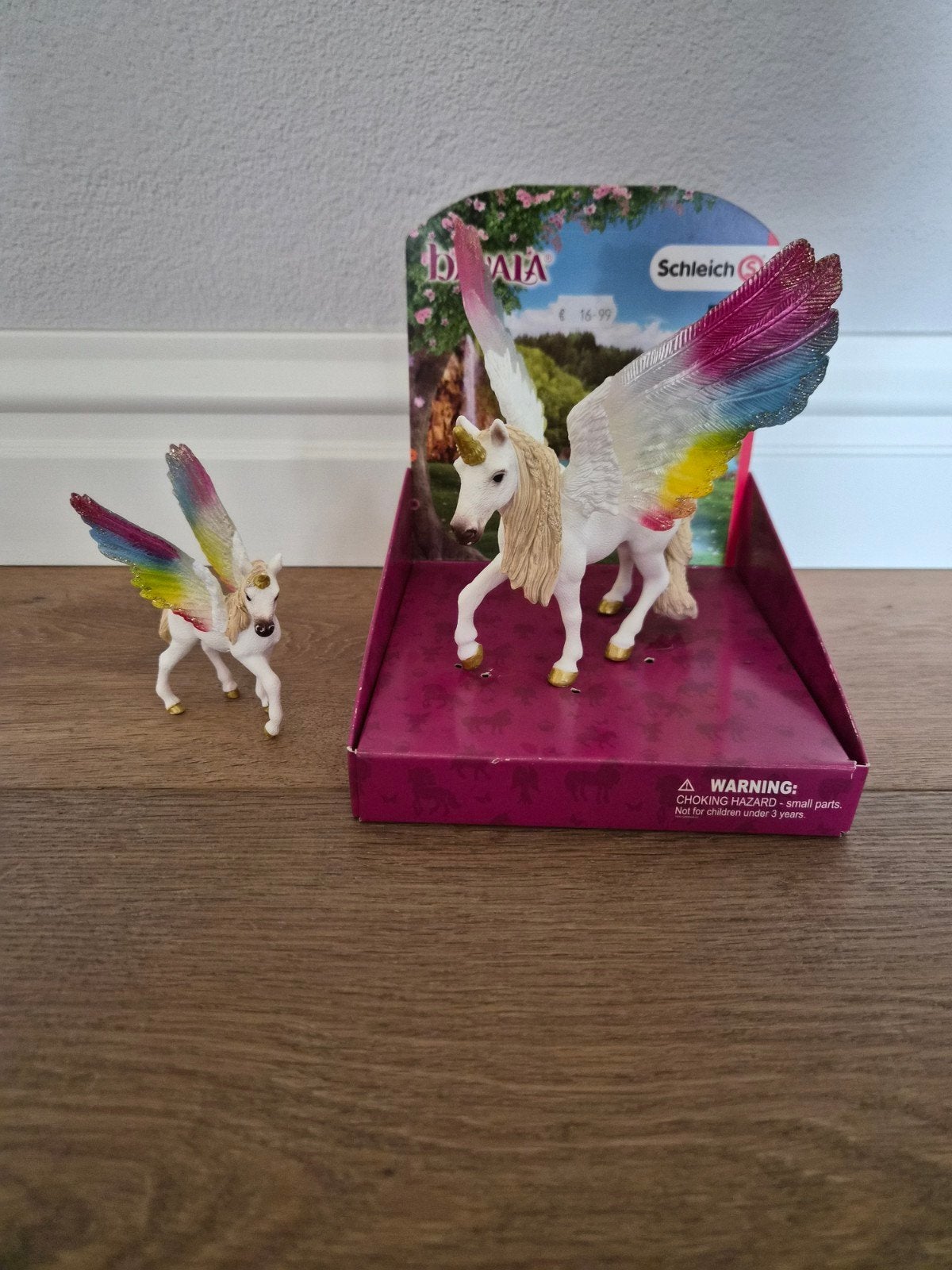 Schleich Bayala Pegasuseenhoorn met Regenboogvleugels, Ophalen of Verzenden, Zo goed als nieuw, Jongen of Meisje