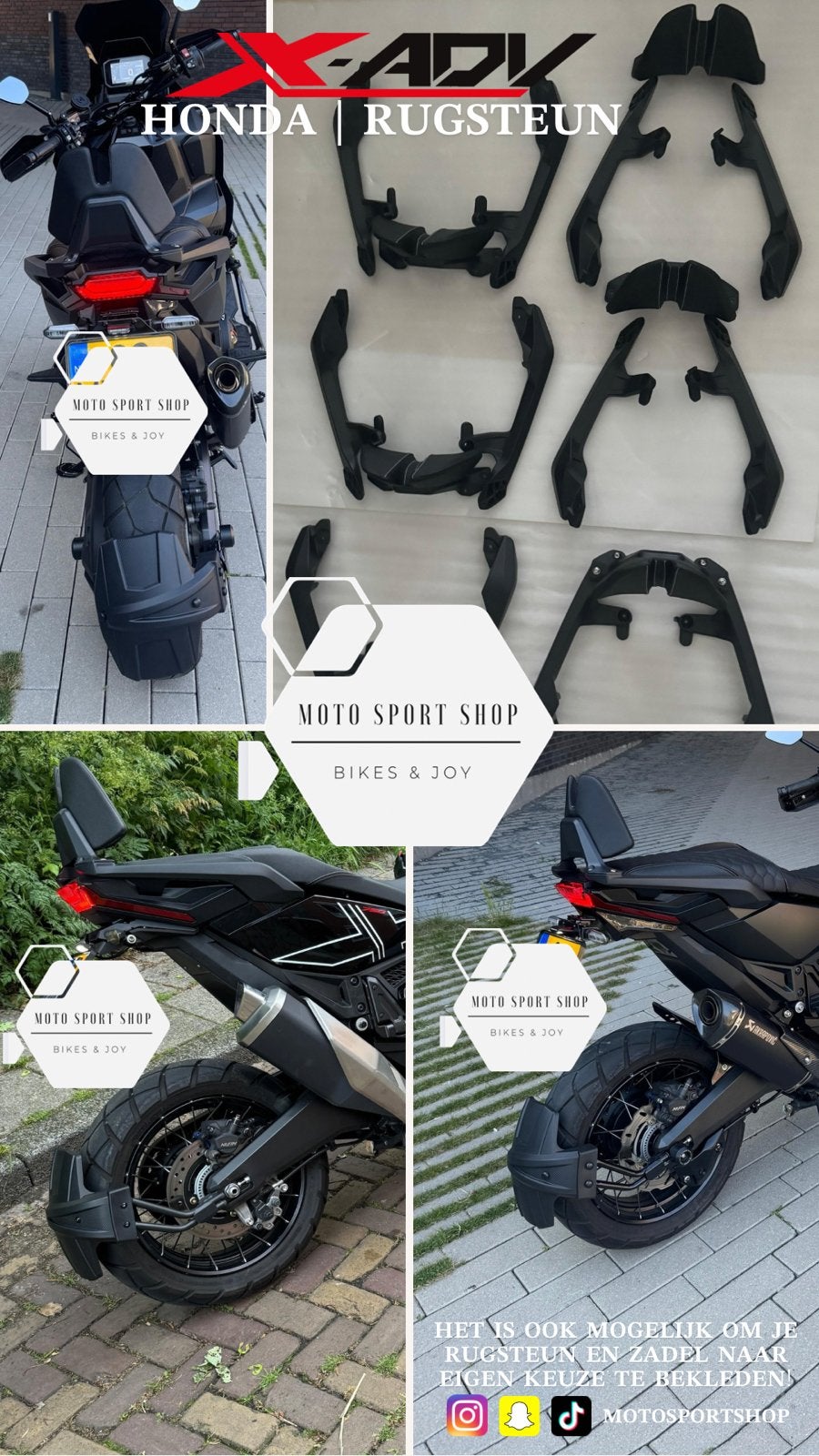 Honda X-ADV Rugsteun | Rugleuning complete set, Ophalen