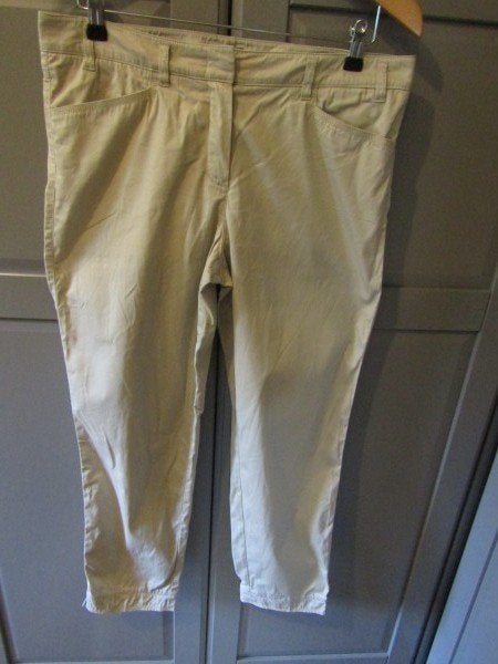 G565 Rosner mt 40 broek beige model Brit 02 belt stitch 7/8, Maat 38/40 (M), Verzenden, Beige, Zo goed als nieuw