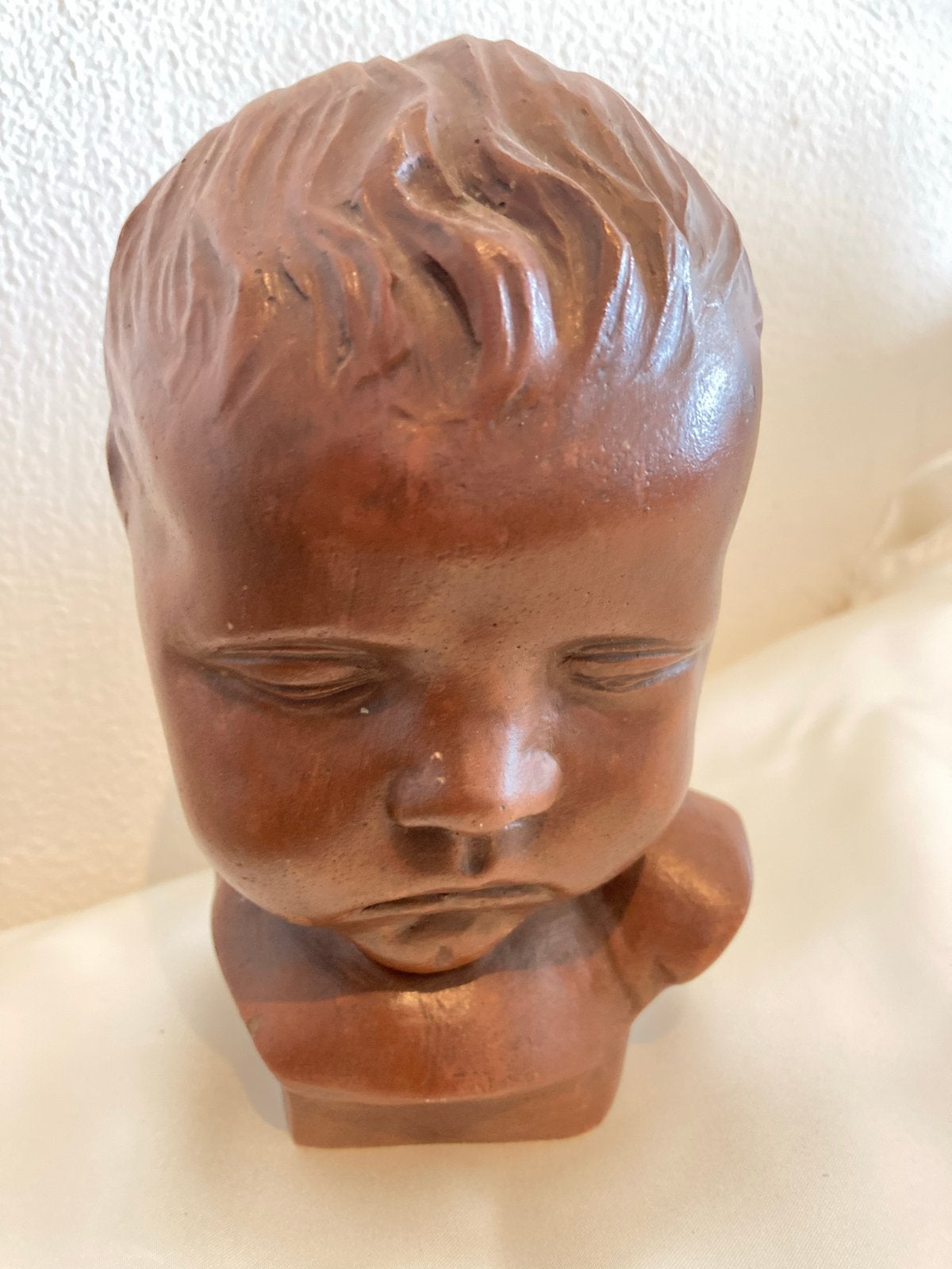 Keramieken kinderhoofdje Gebr. van Paridon (1940-1950), Overige onderwerpen, Minder dan 20 cm, Buste, Ophalen of Verzenden