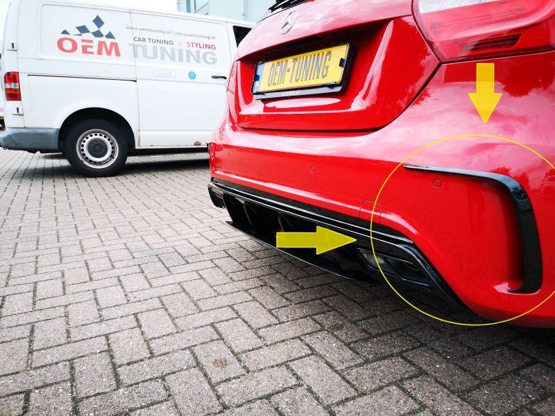 W176 A‑Klasse Aero Spoiler in Hoogglans Zwart voor AMG-Line, Ophalen of Verzenden