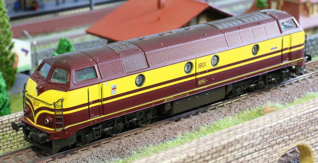 Marklin 83468 Diesel Locomotief (MFX) "CFL 1801", Ophalen, Wisselstroom, Locomotief, Zo goed als nieuw