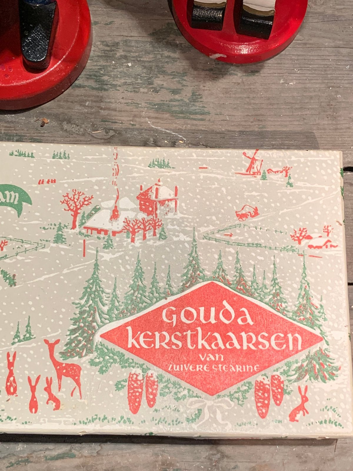 Oud gouda kaarsen doosje, Diversen, T, Ophalen of Verzenden, Zo goed als nieuw, N