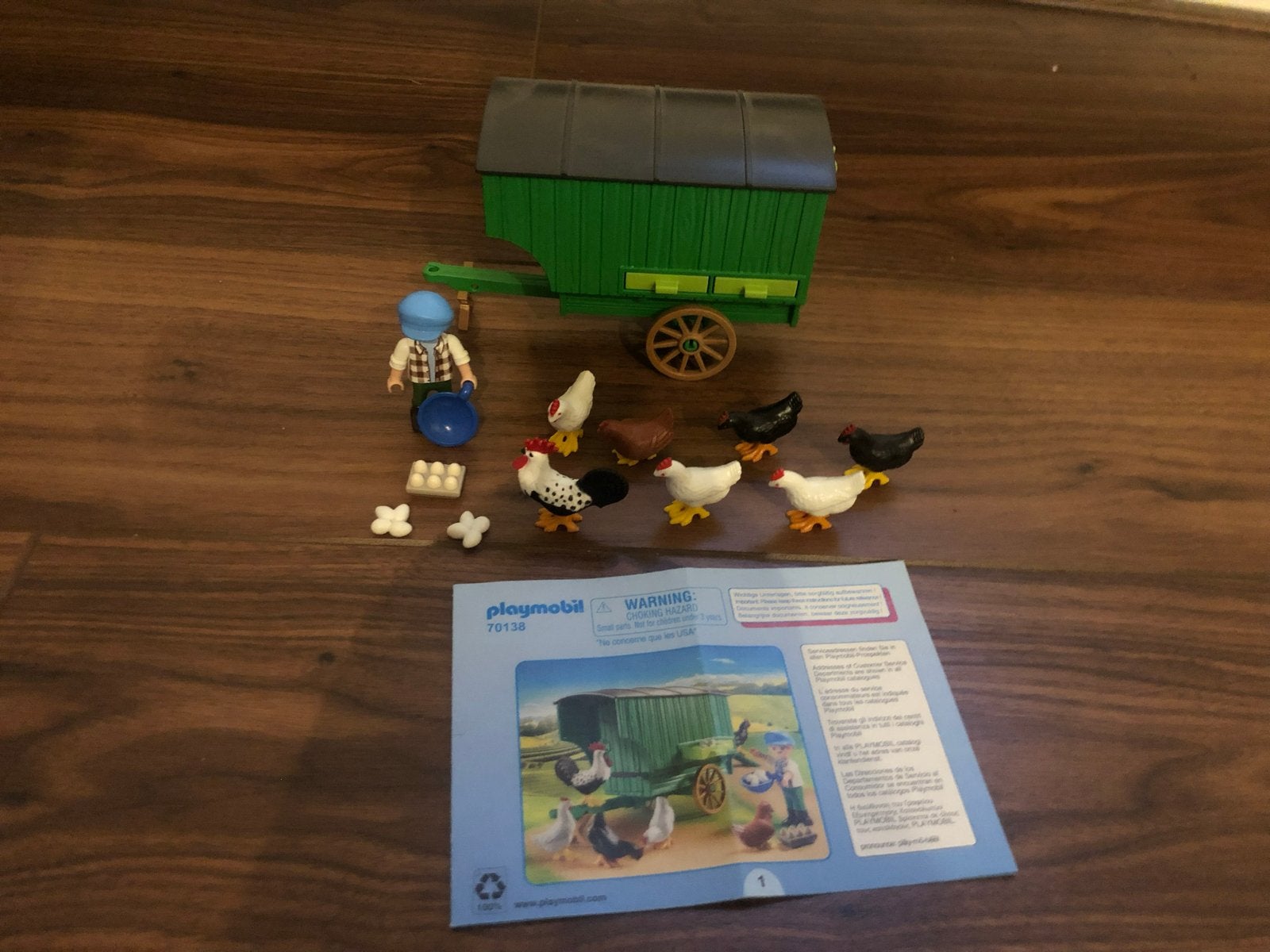 Playmobil Kippenhok 70138 met figuren en accessoires, Gebouw, Complete set, Ophalen of Verzenden, Zo goed als nieuw