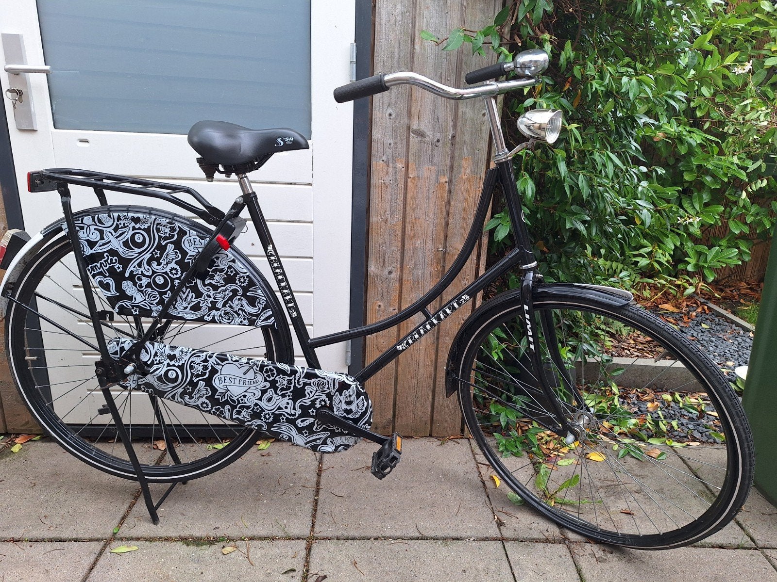 Super gave tattoo fiets! Staat hier te verstoffen., Fietsen en Brommers, Terugtraprem, Ophalen, Overige merken, 53 tot 56 cm