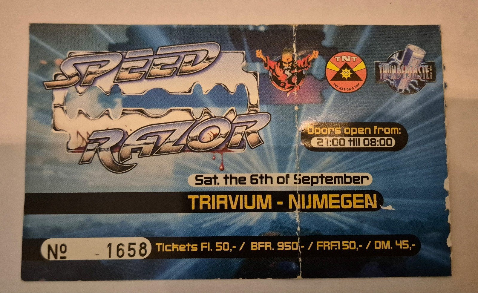 Speedrazor id&t ticket, Verzamelen, Ophalen of Verzenden