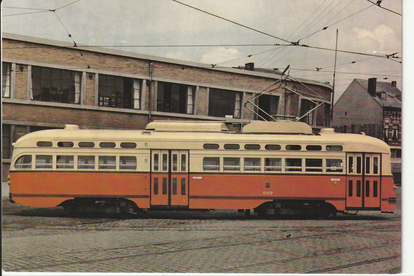 CHARLEROI REMISE PCC TRAM 10402 AMUTRA VERENIGING TRAMMUSEUM, Ophalen of Verzenden, Zo goed als nieuw, Tram, Kaart of Prent