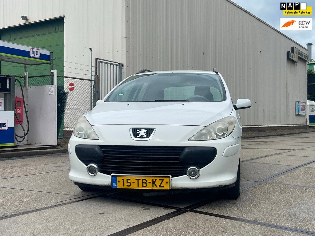 Peugeot 307 Break 1.6 HDiF XS 2006 Airco/Cruise Wit, Auto's, Peugeot, Bedrijf, Te koop, ABS, Airbags, Airconditioning, Boordcomputer