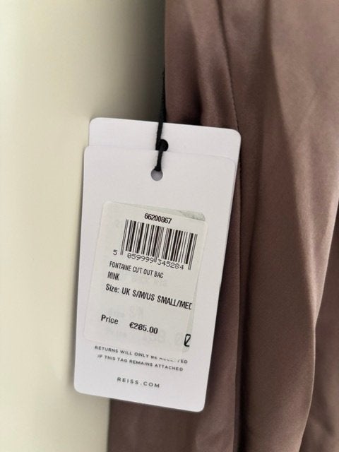 Reiss Fontaine Cut Out Back Dress, Reiss, Bruin, Nieuw, Ophalen of Verzenden