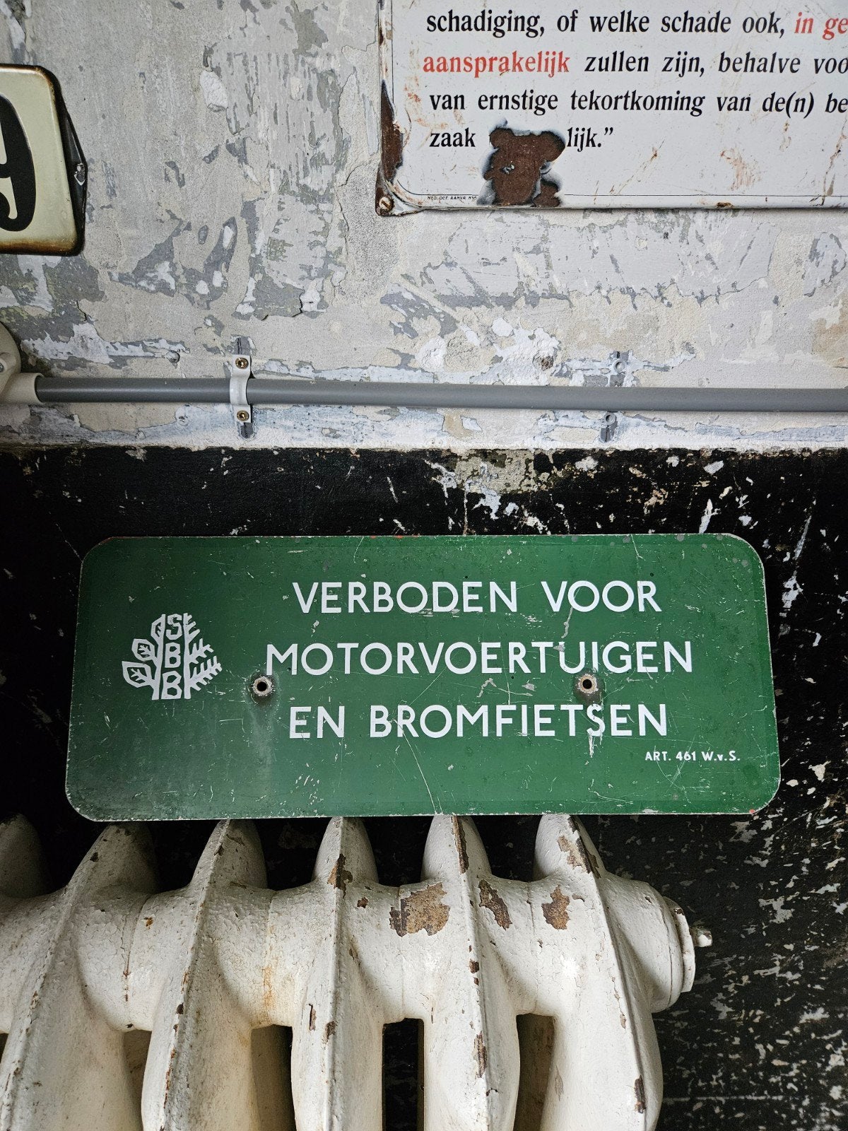 Oud metalen reclame object Staatsbosbeheer 50x20cm, Verzamelen, Ophalen of Verzenden