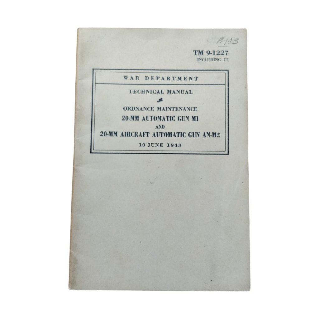 WWII US Field Manual 20MM Automatic Gun, Verzamelen, Ophalen of Verzenden, Amerika, Boek of Tijdschrift