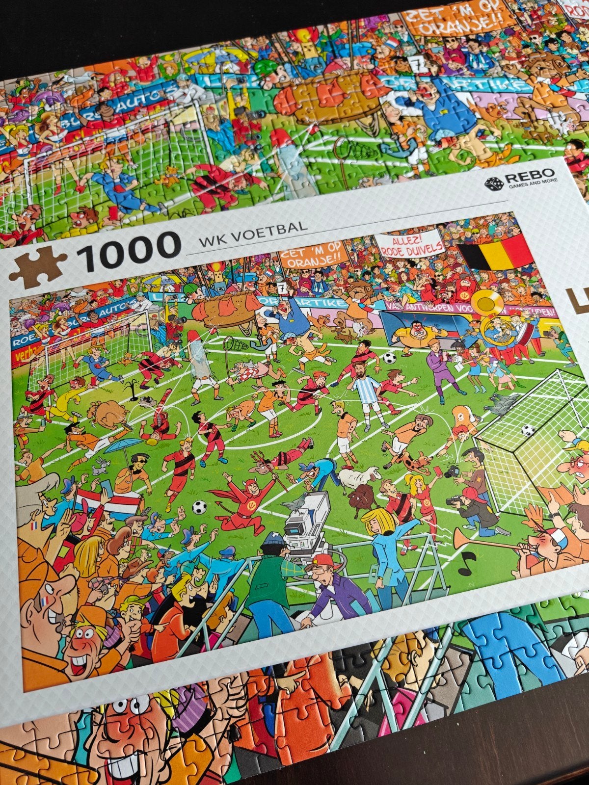Wk voetbal puzzel 1000 st, Ophalen of Verzenden, 500 t/m 1500 stukjes, Zo goed als nieuw