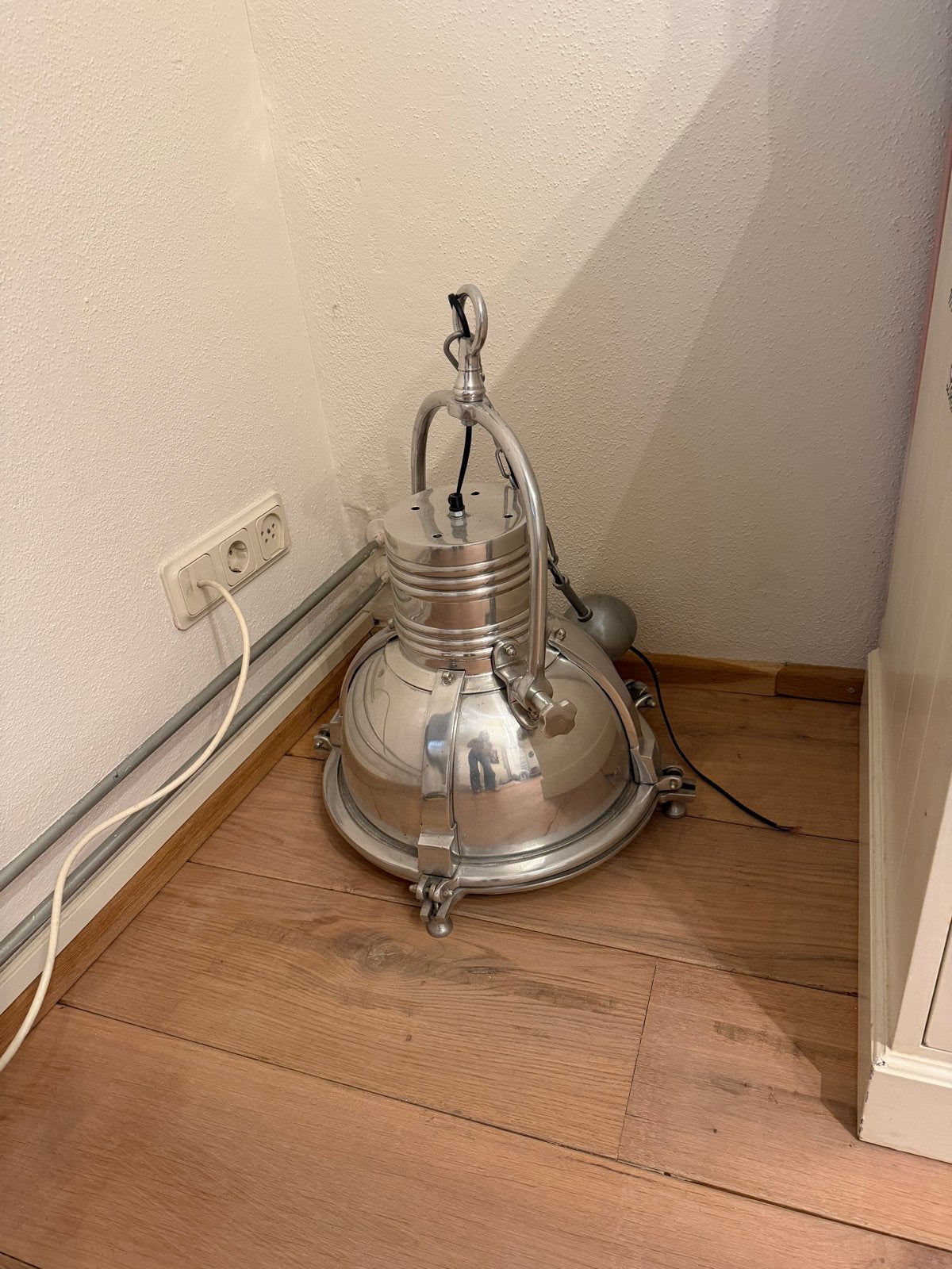 Industriële hanglamp - Aluminium, Antiek en Kunst, Antiek | Lampen, Ophalen