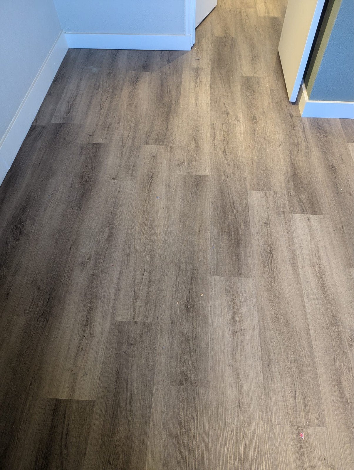 PVC klikvloer grijs houtlook - ca. 28 m², Ophalen