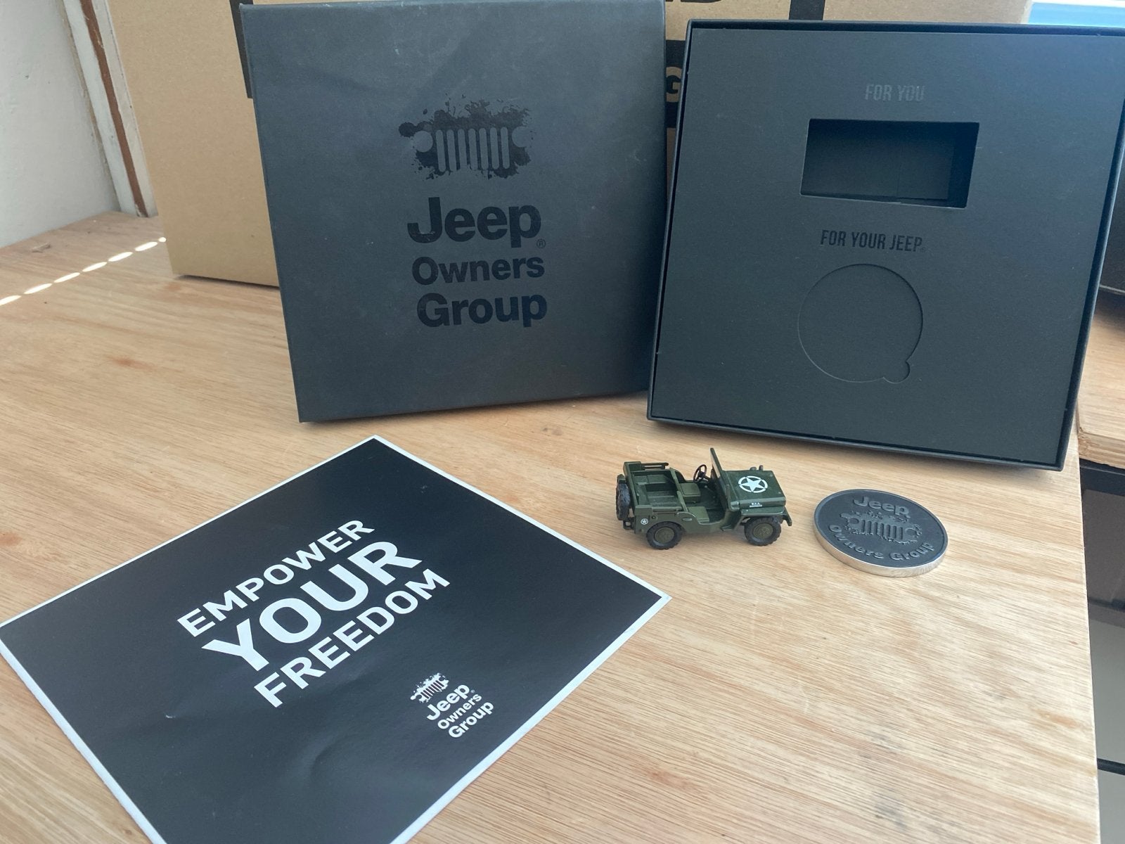 Jeep Owners Group Welkomstpakket - Modelauto & Munt, Ophalen, Nieuw, Auto's