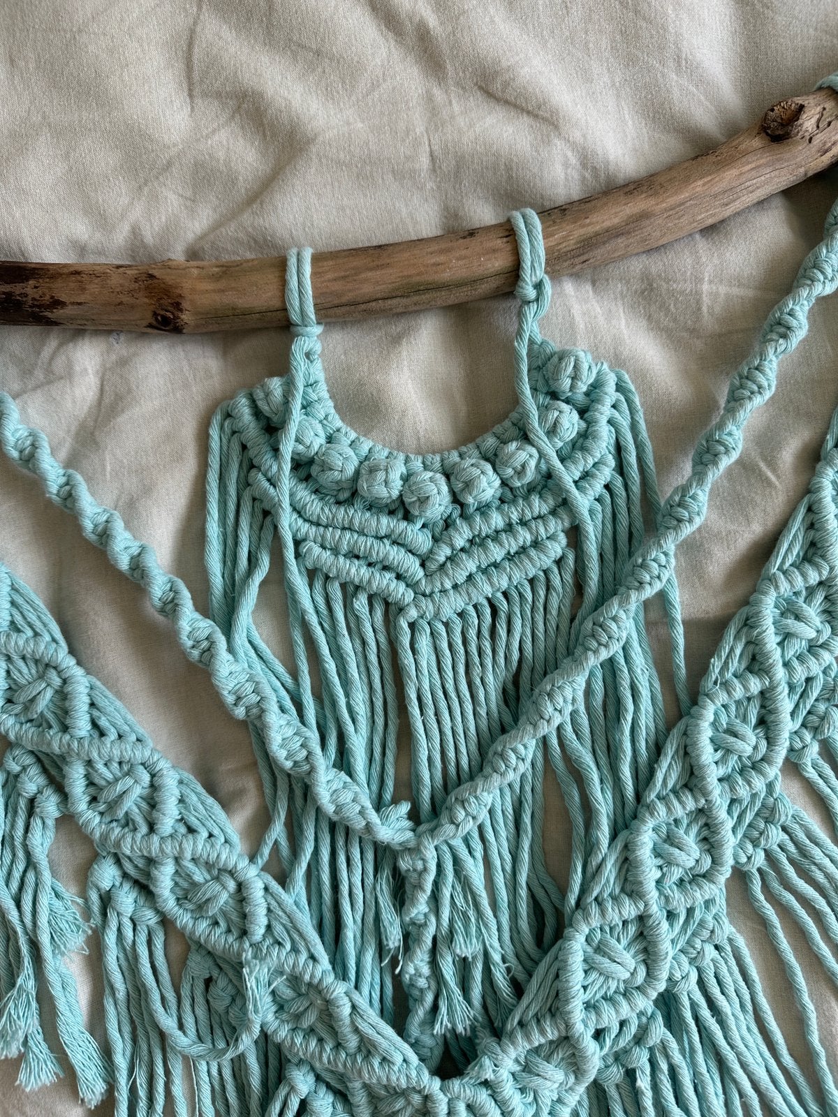 macramé wanddecoratie handmade, Ophalen of Verzenden, Zo goed als nieuw, Haken, Patroon of Boek