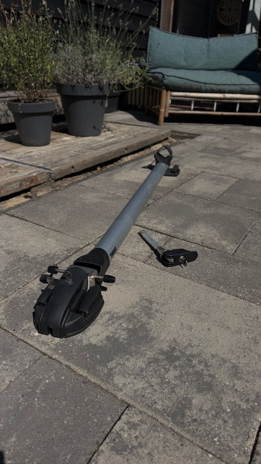 Thule dak fietsendrager voor racefiets/mountainbike, Ophalen, Gebruikt