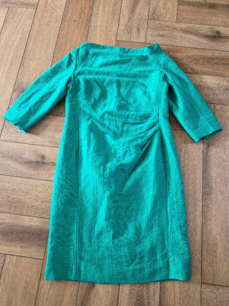 Super mooie groene designer jurk van Natan, maat 44-46, Maat 46/48 (XL) of groter, Ophalen of Verzenden, Zo goed als nieuw, Knielengte