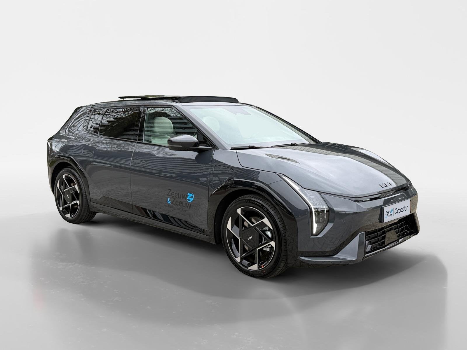 Kia EV4 GT-Line 81.4 kWh Demonstratie auto | Schuifkanteldak, Auto's, Kia, Zwart, Origineel Nederlands, 584 km, 204 pk