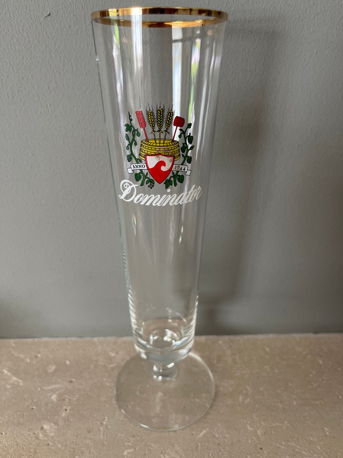 Vintage Dominator Bierglas - Anno 1744, Antiek en Kunst, Ophalen