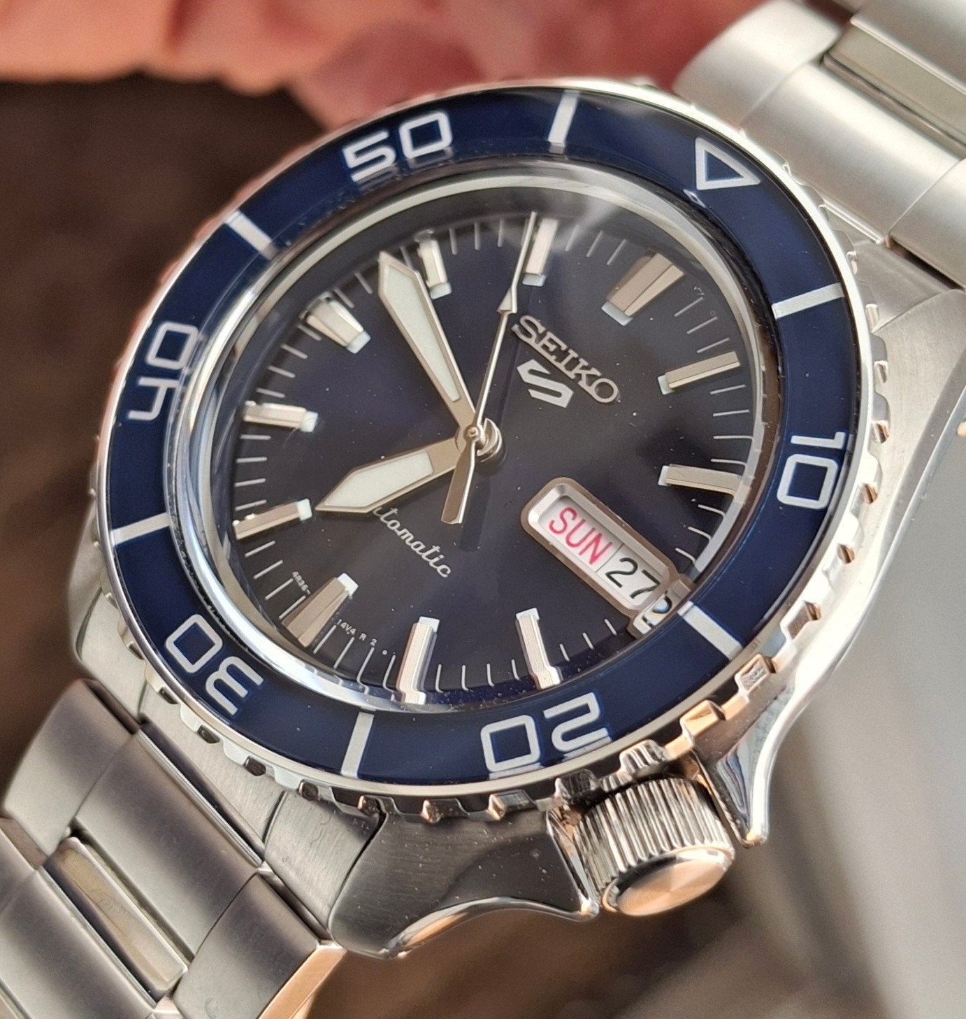 Seiko dresswatch day/date, Staal, Nieuw, Ophalen of Verzenden, Seiko