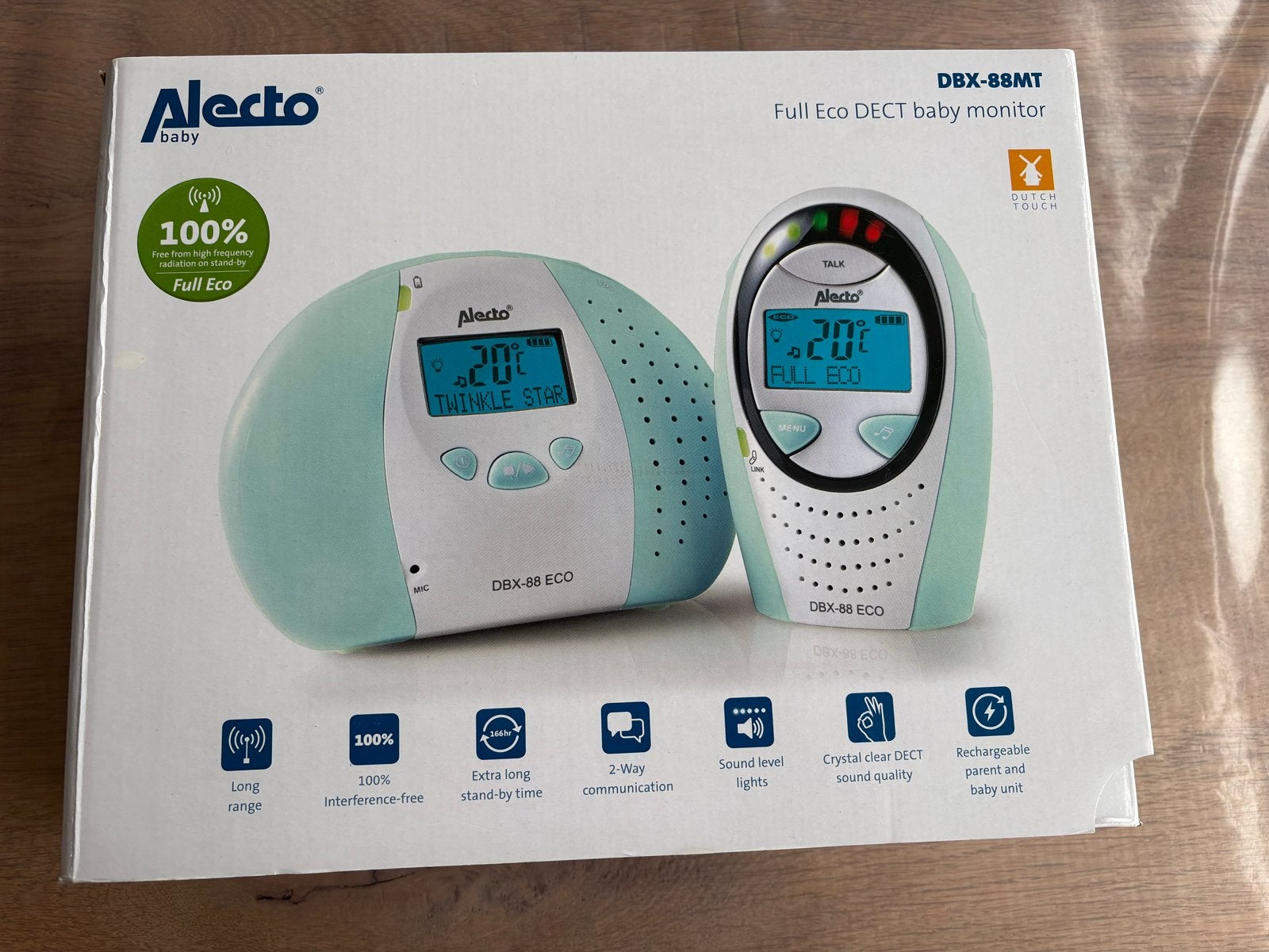 Alecto Babyfoon DBX-88 ECO Full Eco DECT, Ophalen of Verzenden, Gebruikt, 250 meter of meer, Digitaal