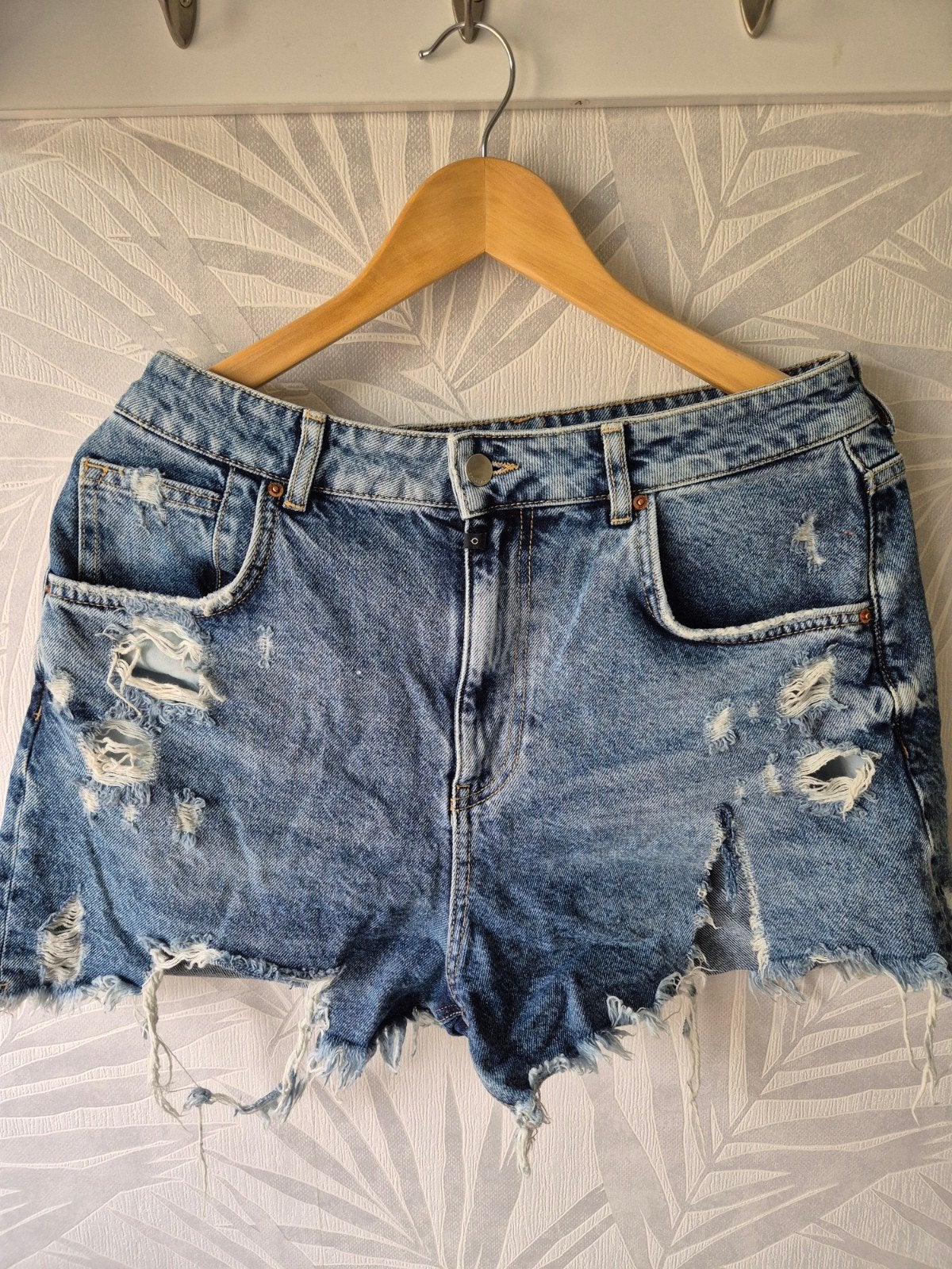 COJ Vintage Denim Redesigned korte spijkerbroek maat M, Ophalen of Verzenden, Zo goed als nieuw, Blauw, Kort