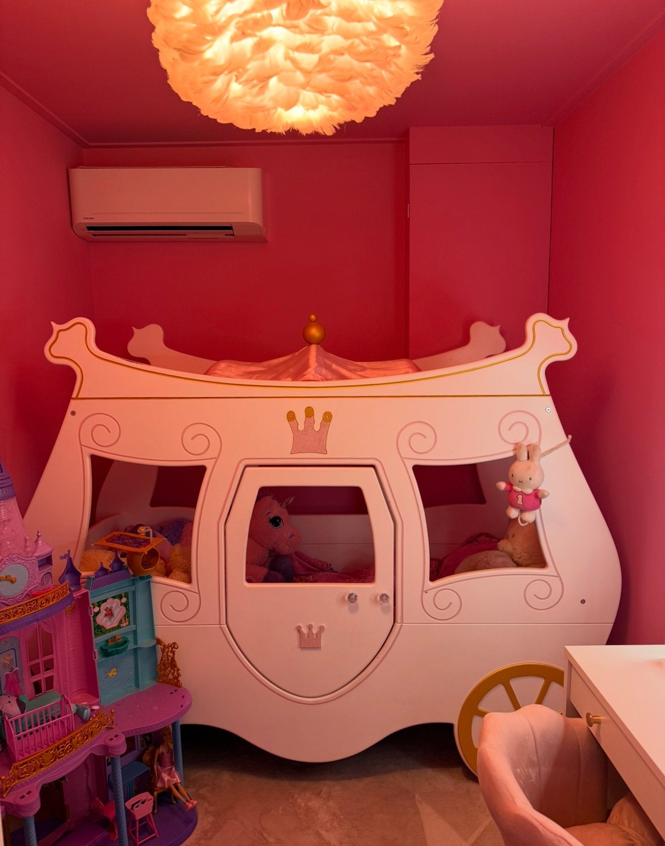 Koetsbed meisjes, Kinderen en Baby's, Ophalen, Zo goed als nieuw, 180 cm of meer, 85 tot 100 cm