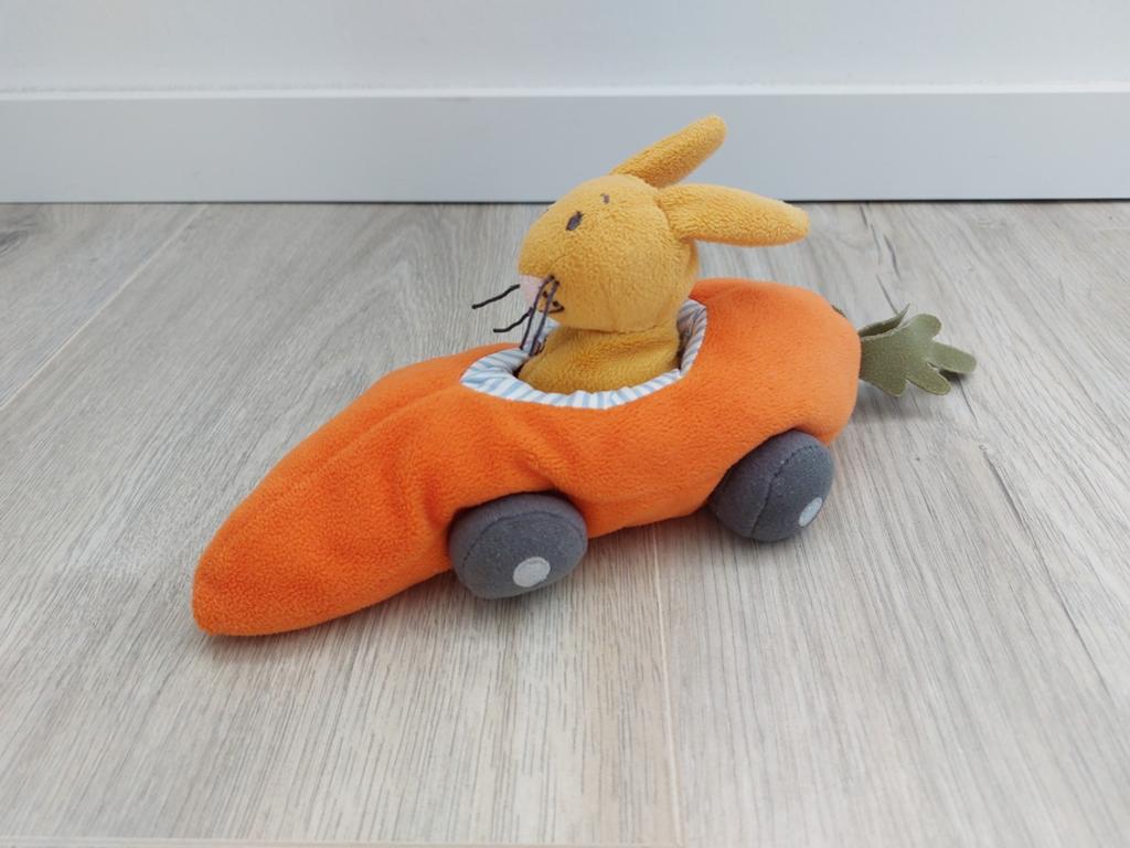 Knuffel Ikea konijn haas wortel auto fabler K9808, Ophalen of Verzenden, Zo goed als nieuw, Overige typen